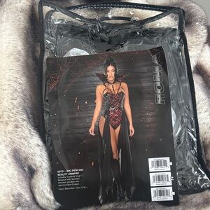 Roma Black and Red Lace Chemise